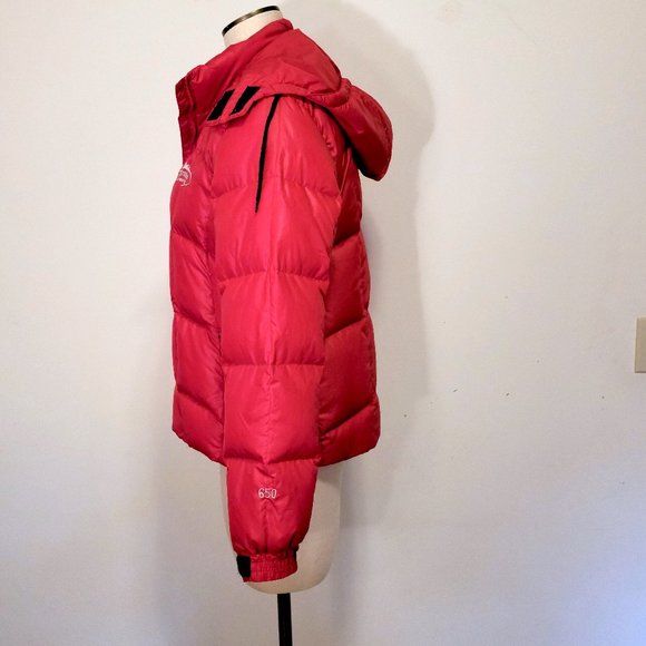 DOWN Jacket RED Montana Mountaineering HOOD Small - Picture 3 of 15